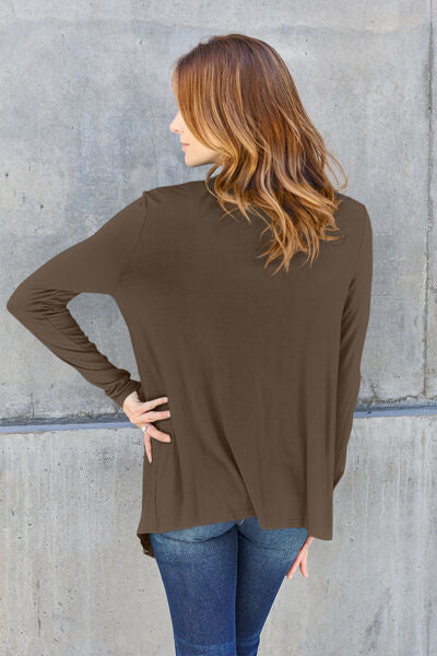 Open Front Long Sleeve Cover Up