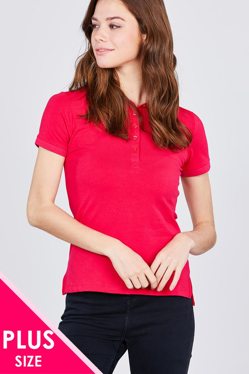 Classic Jersey Polo Top