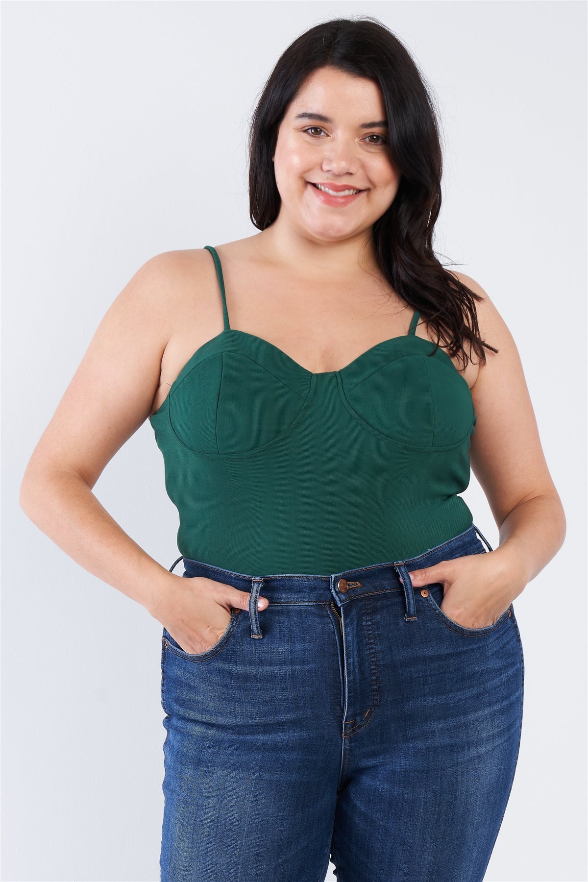 Spaghetti Strap Plus Size Bodysuit