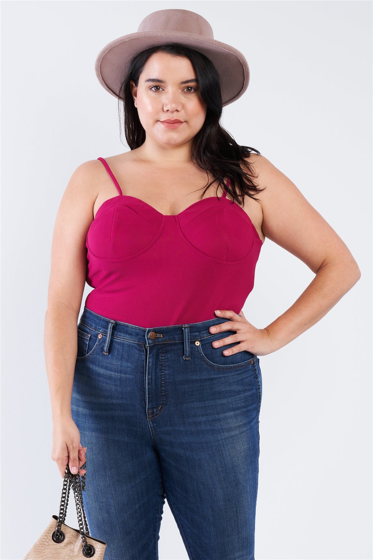 Spaghetti Strap Plus Size Bodysuit