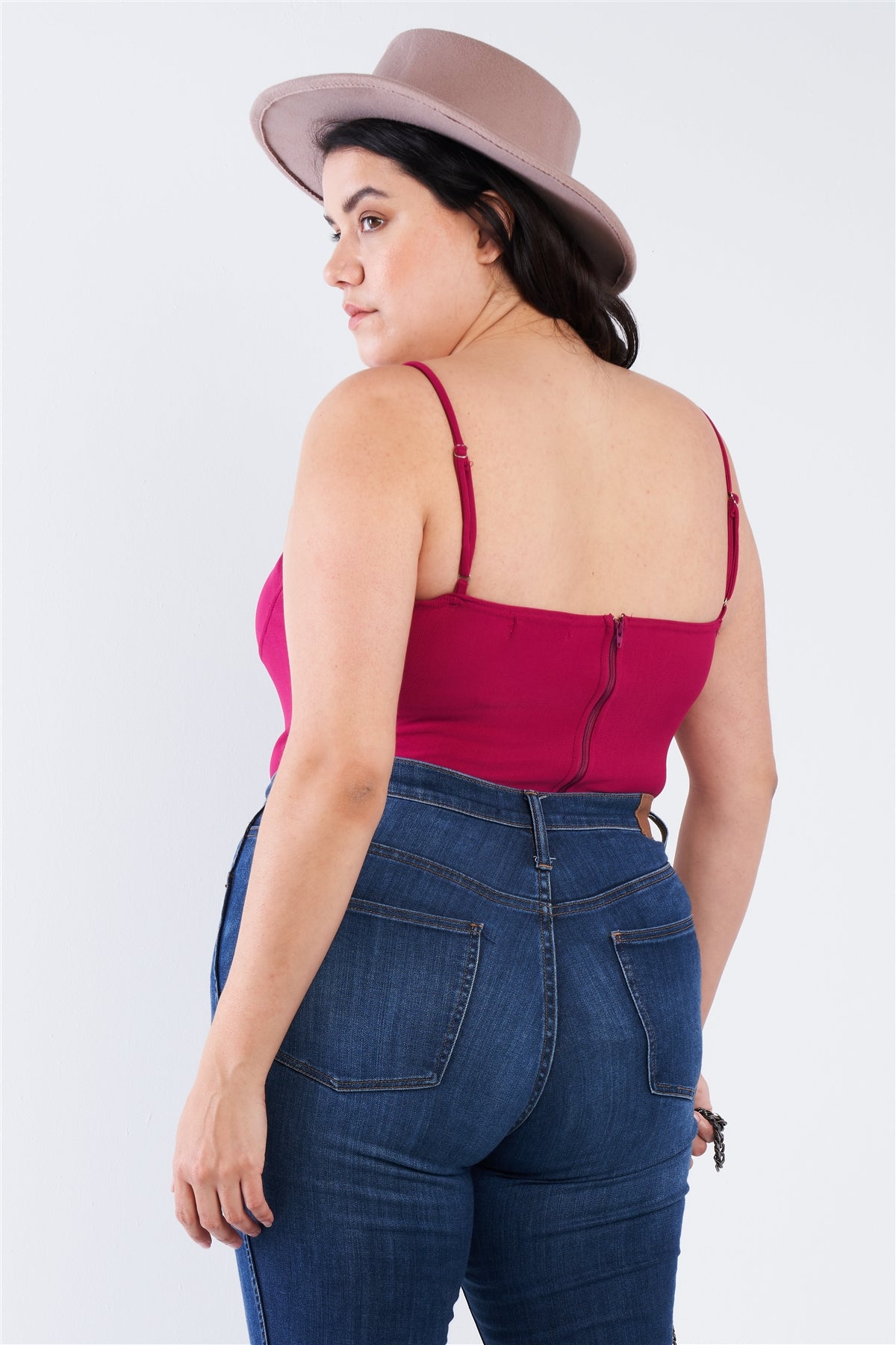 Spaghetti Strap Plus Size Bodysuit