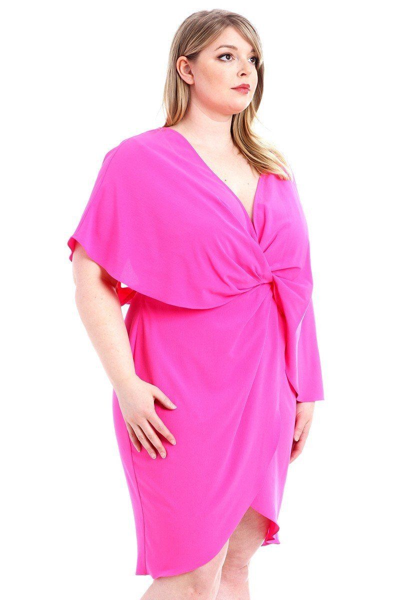 Twist Front Stretch Dress