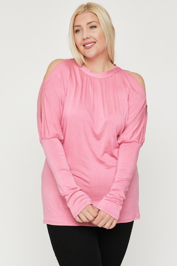 Long Sleeve Top with Cutout Detail