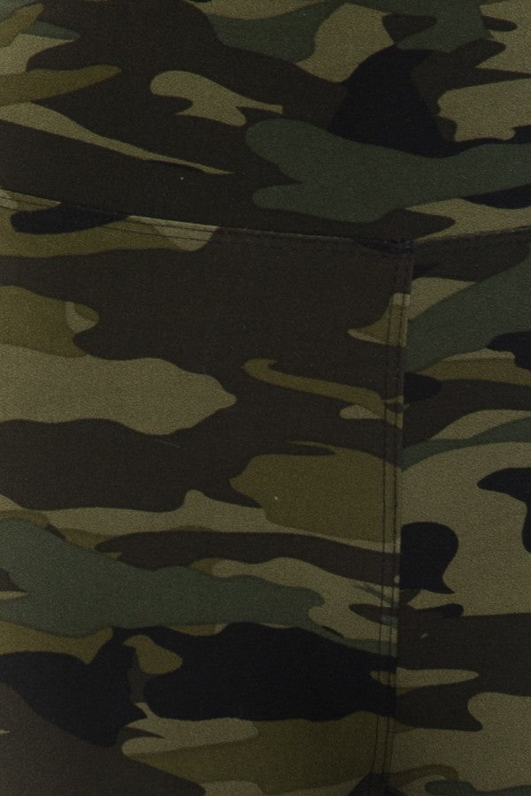 Camouflage Printed Capri Legging