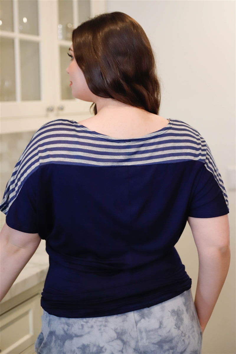 Stripe Short Sleeve Top