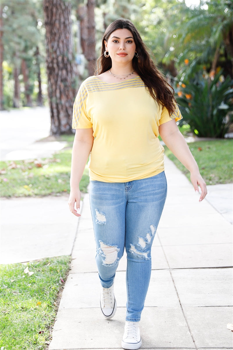 Stripe Short Sleeve Top