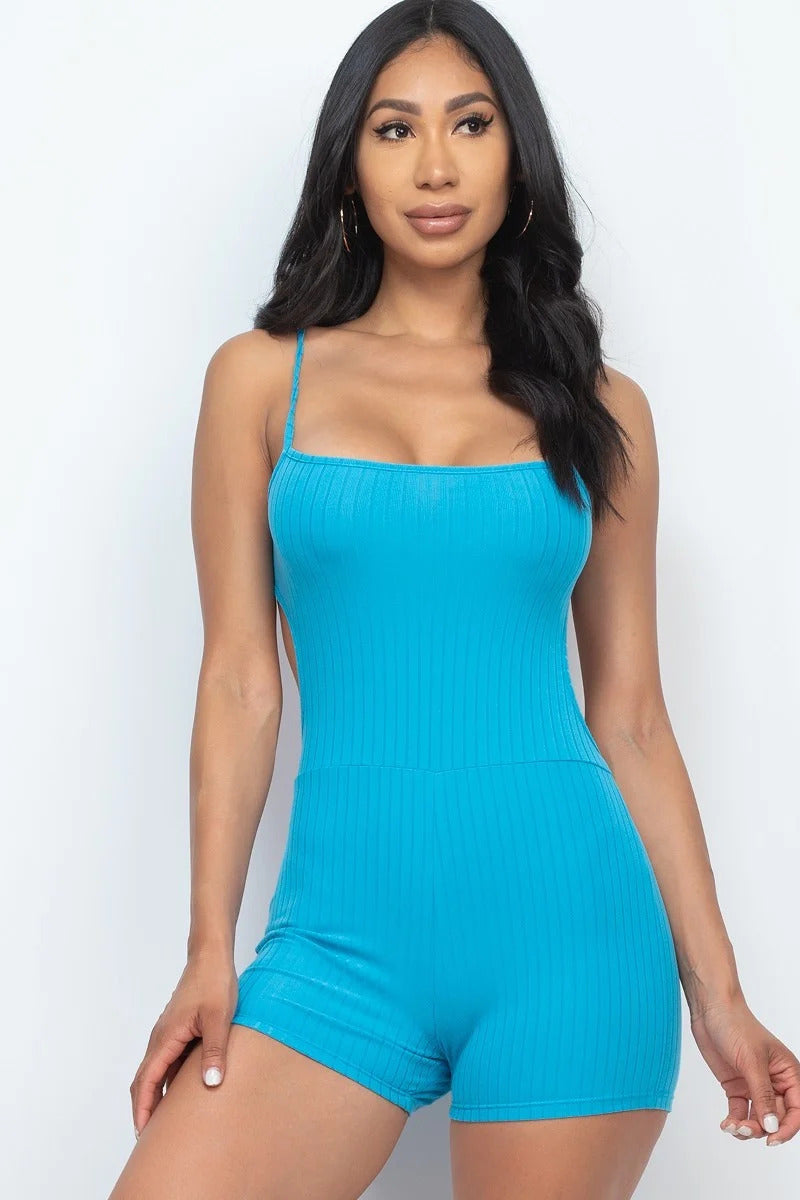 Leisure Time Cutout Active Romper