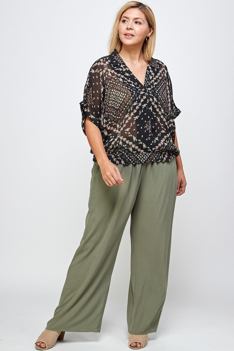 Wide Leg Palazzo Pants