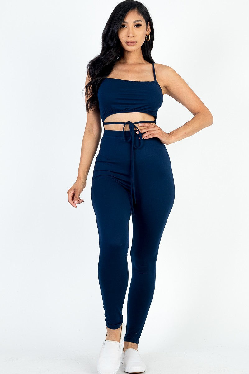 Tie Front Cut Out Jumpsuit