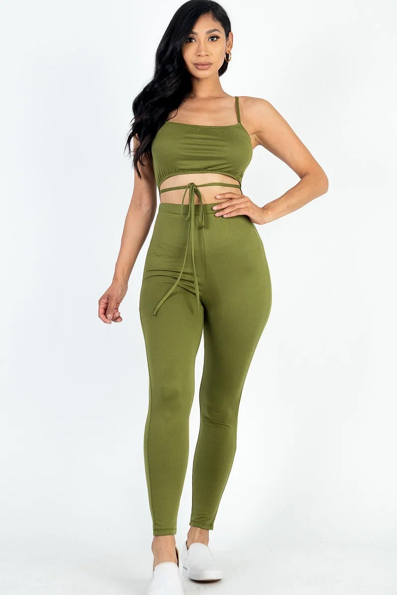 Tie Front Cut Out Jumpsuit