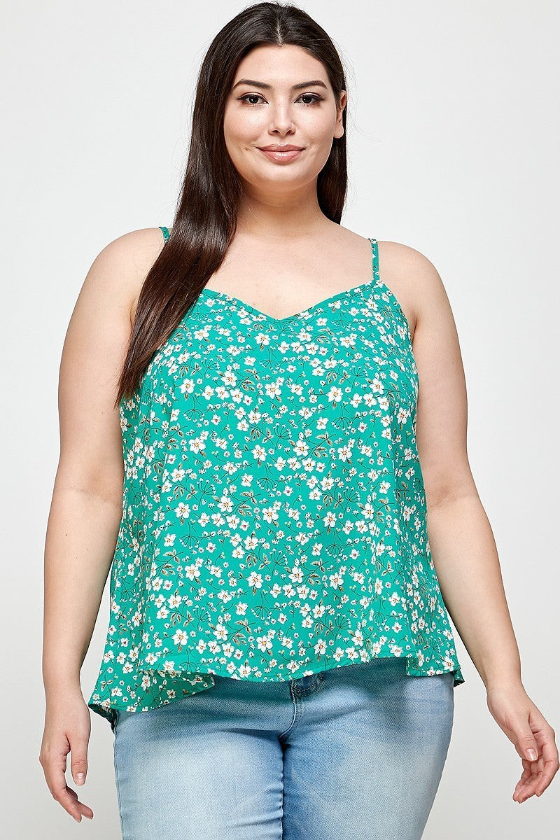 Ditsy Floral Print Cami Top