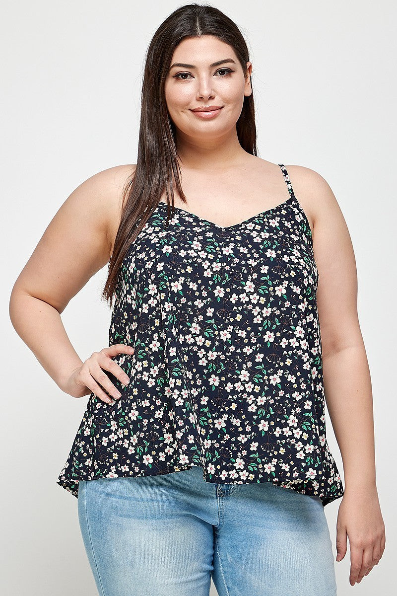 Ditsy Floral Print Cami Top