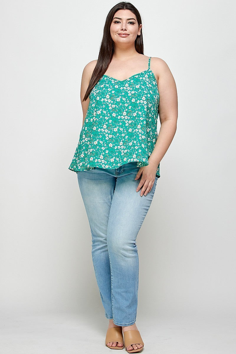 Ditsy Floral Print Cami Top