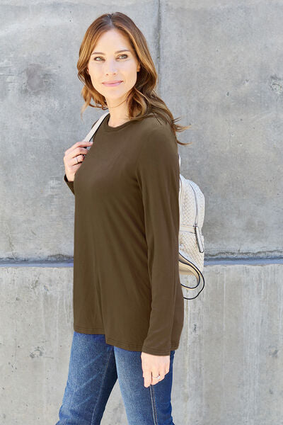 Round Neck Long Sleeve Top