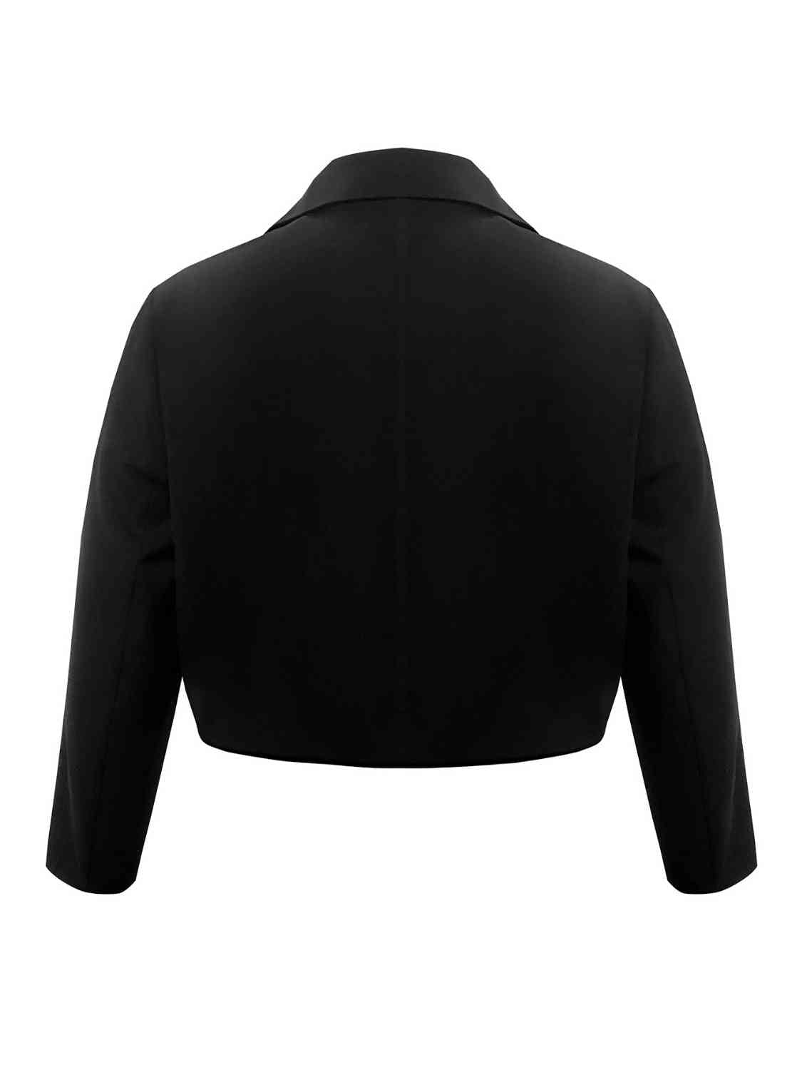 Buttoned Lapel Collar Long Sleeve Blazer