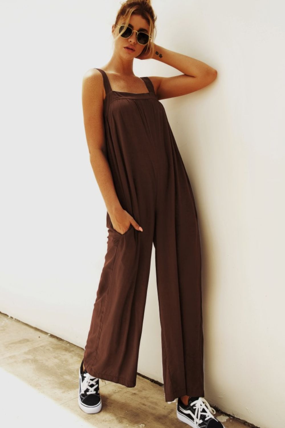 Spaghetti Strap Pocket Jumpsuit