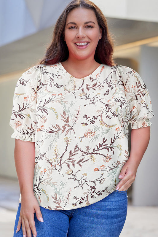 Floral Puff Sleeve Top