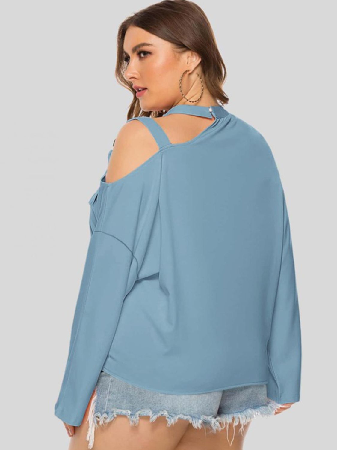 Cold-Shoulder Tied Top