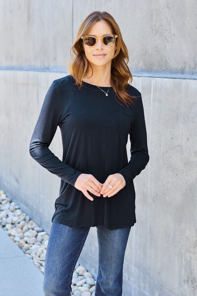 Round Neck Long Sleeve Top