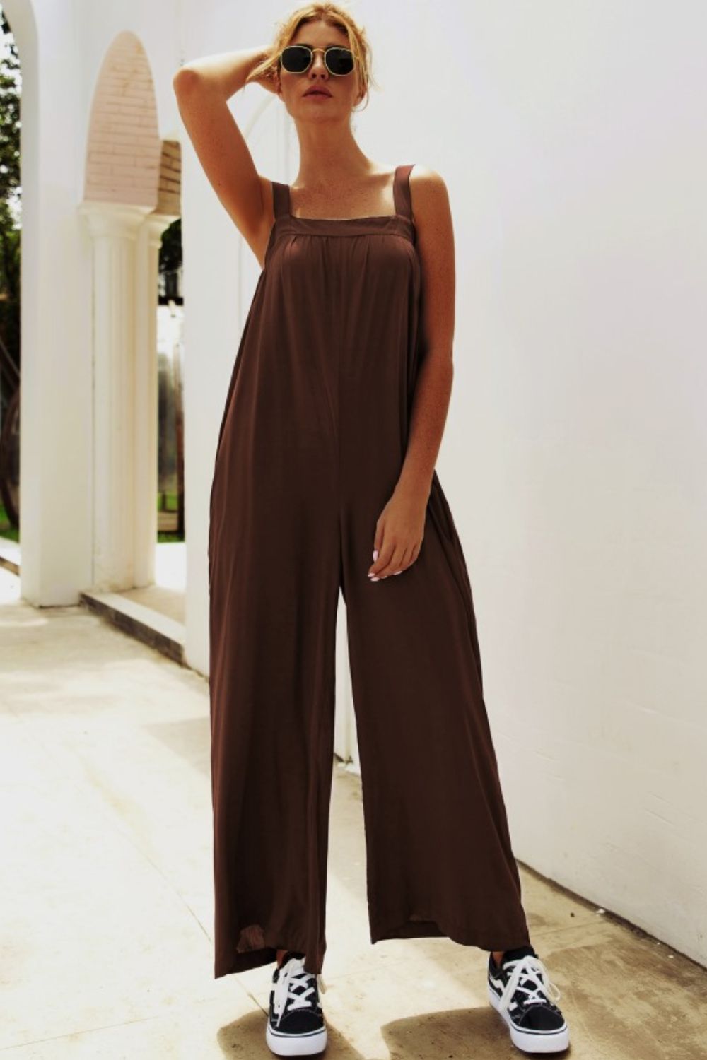 Spaghetti Strap Pocket Jumpsuit