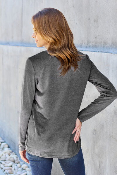 Round Neck Long Sleeve Top