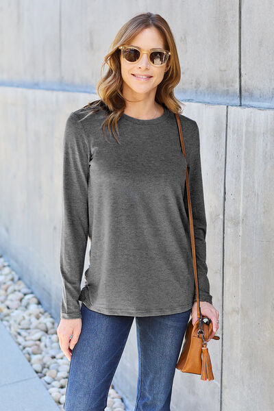 Round Neck Long Sleeve Top