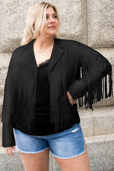 Fringe Open Front Jacket