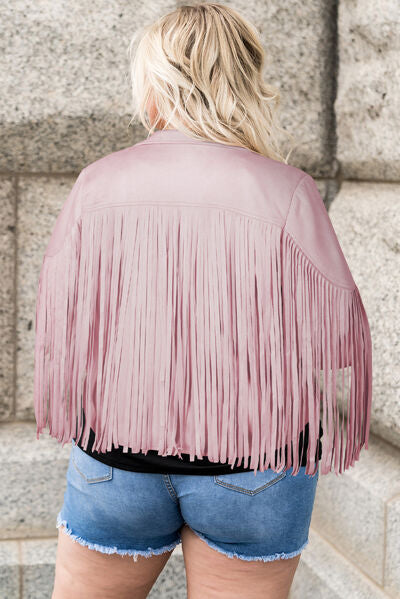 Fringe Open Front Jacket