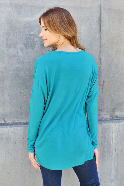 Round Neck Dropped Shoulder T-Shirt